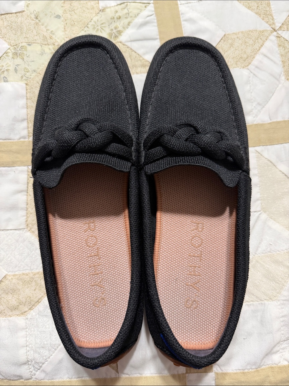 Rothy's Black Knit Braided Loafers Flats - Picture 1 of 8